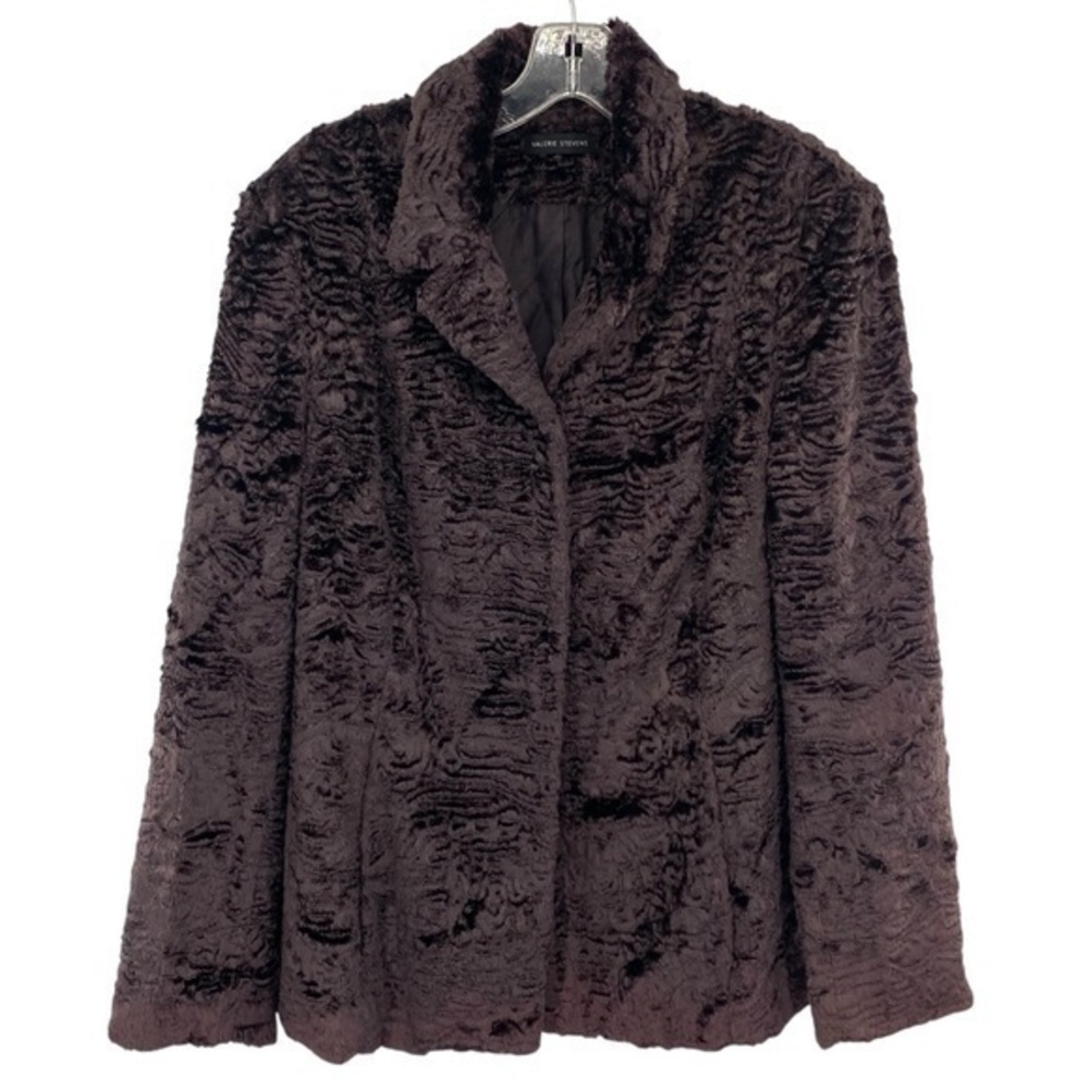 Vintage Valerie Stevens Faux Persian Lamb Fur Jacket
